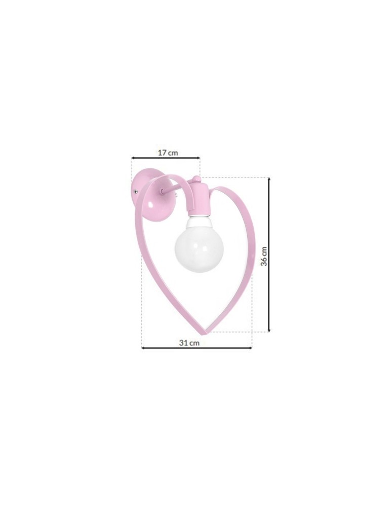 Milagro Kinkiet AMORE PINK 1xE27 MLP9952 Milagro Kinkiet AMORE PINK 1xE27 MLP9952