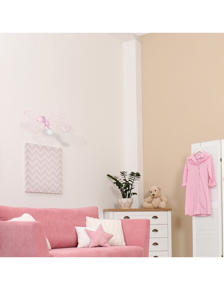 Milagro Kinkiet MOTYL 2 PINK 1xE27 MLP3931