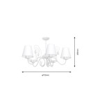Milagro Żyrandol SARA WHITE 5xE14 MLP1049 Milagro Żyrandol SARA WHITE 5xE14 MLP1049
