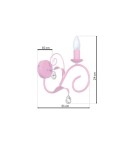 Kinkiety dziecięce - Milagro Kinkiet MIA PINK 1xE14 MLP1068 - product 7