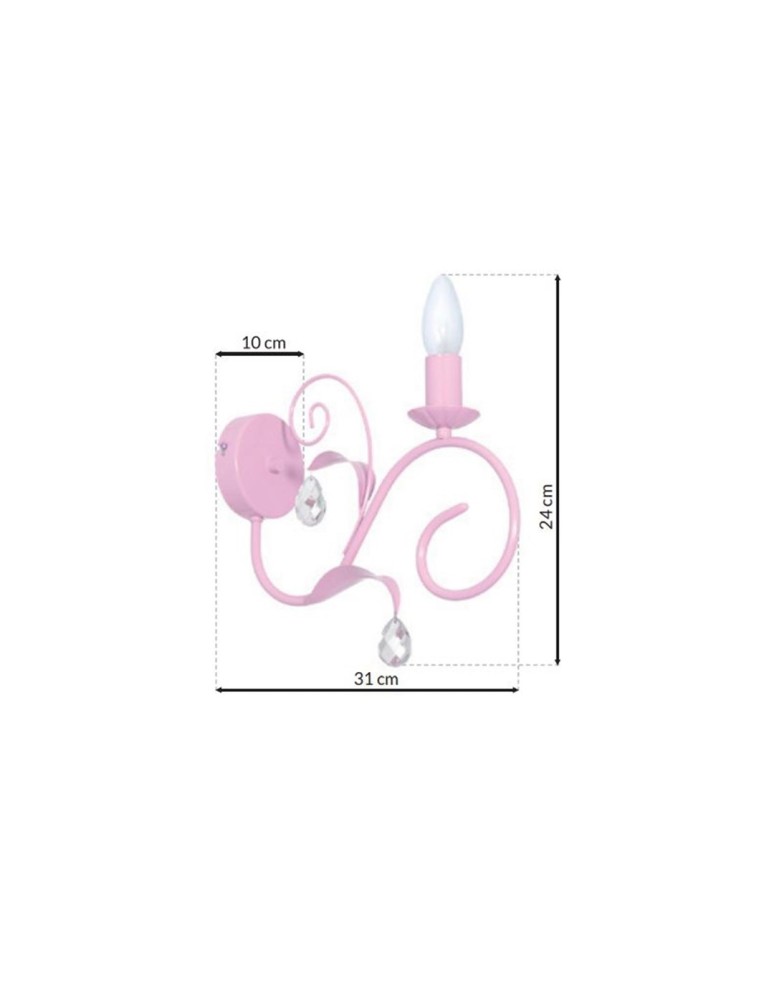 Milagro Kinkiet MIA PINK 1xE14 MLP1068