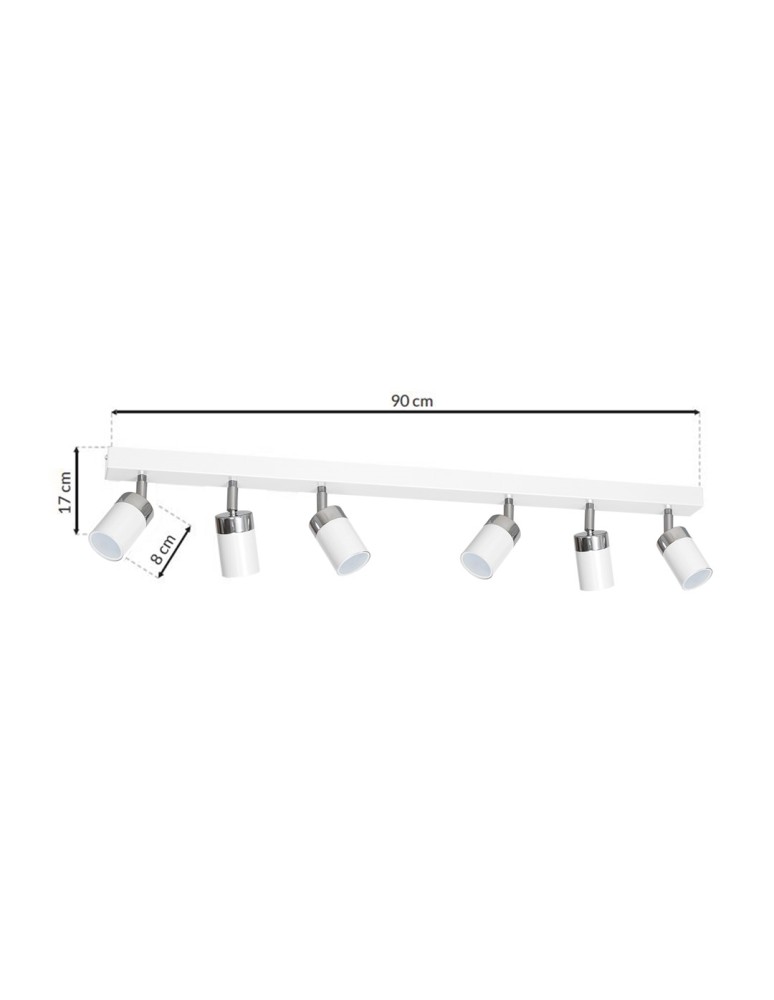 Milagro Lampa sufitowa JOKER WHITE 6xGU10 MLP908