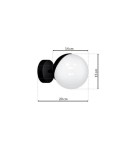 Kinkiety - Milagro Kinkiet SFERA BLACK 1xE14 MLP8854 - product 7