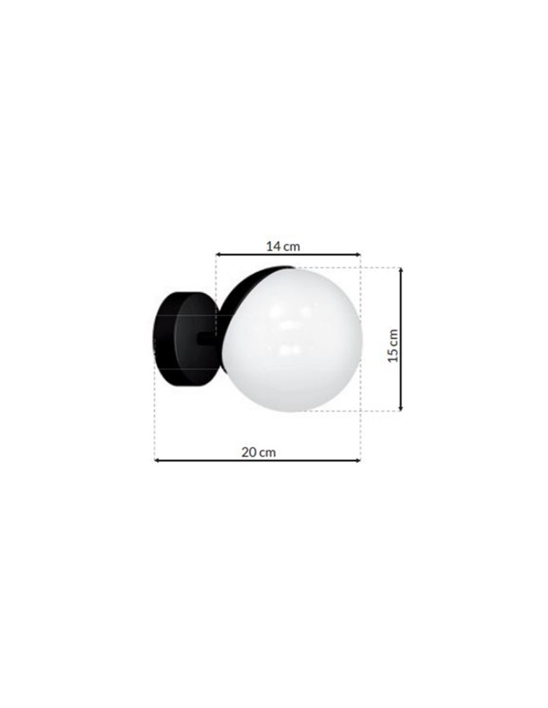 Milagro Kinkiet SFERA BLACK 1xE14 MLP8854