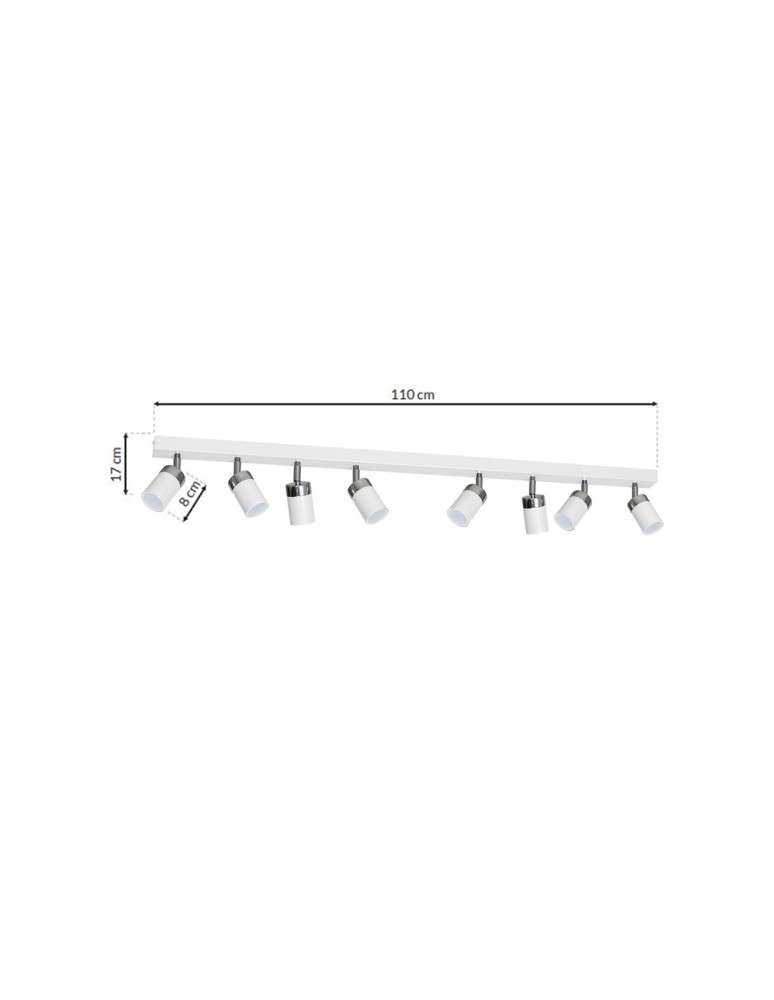 Milagro Lampa sufitowa JOKER WHITE 8xGU10 MLP9475