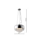 Milagro Lampa Wisząca LUNA 3xE14 LED ML3801 Milagro Lampa Wisząca LUNA 3xE14 LED ML3801
