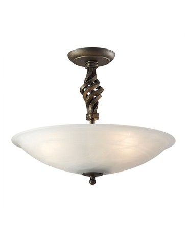 Elstead Lighting Interior SUFITOWA PEMBROKE 3x60W E14 PB/SF/A BLK/GOLD