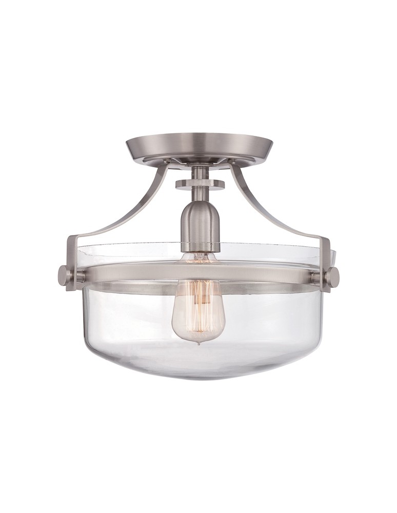 Lampy sufitowe - Quoizel PENN STATION 1x60W E14 QZ/PENNSTAT/F BN Sufitowa - produkt kolory-swiatla.pl 1
