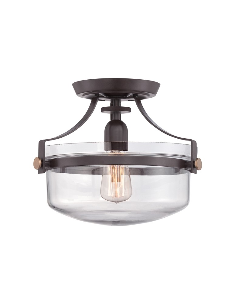 Lampy sufitowe retro - Quoizel PENN STATION 1x60W E14 QZ/PENNSTAT/F WT Sufitowa - produkt kolory-swiatla.pl 1