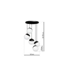 Milagro Lampa wisząca SFERA 5xE14 MLP8885 Milagro Lampa wisząca SFERA 5xE14 MLP8885