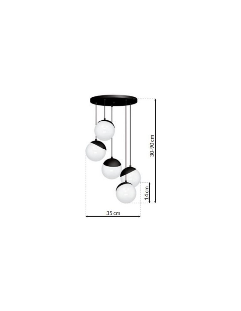 Milagro Lampa wisząca SFERA 5xE14 MLP8885 Milagro Lampa wisząca SFERA 5xE14 MLP8885