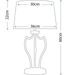 Lampy stołowe z abażurem - Elstead PIMLICO 1x60W E27 PM/TL PN Stołowa - product 2