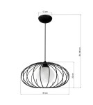 Milagro Lampa Wisząca KRONOS BLACK 1xE14 MLP4422 Milagro Lampa Wisząca KRONOS BLACK 1xE14 MLP4422