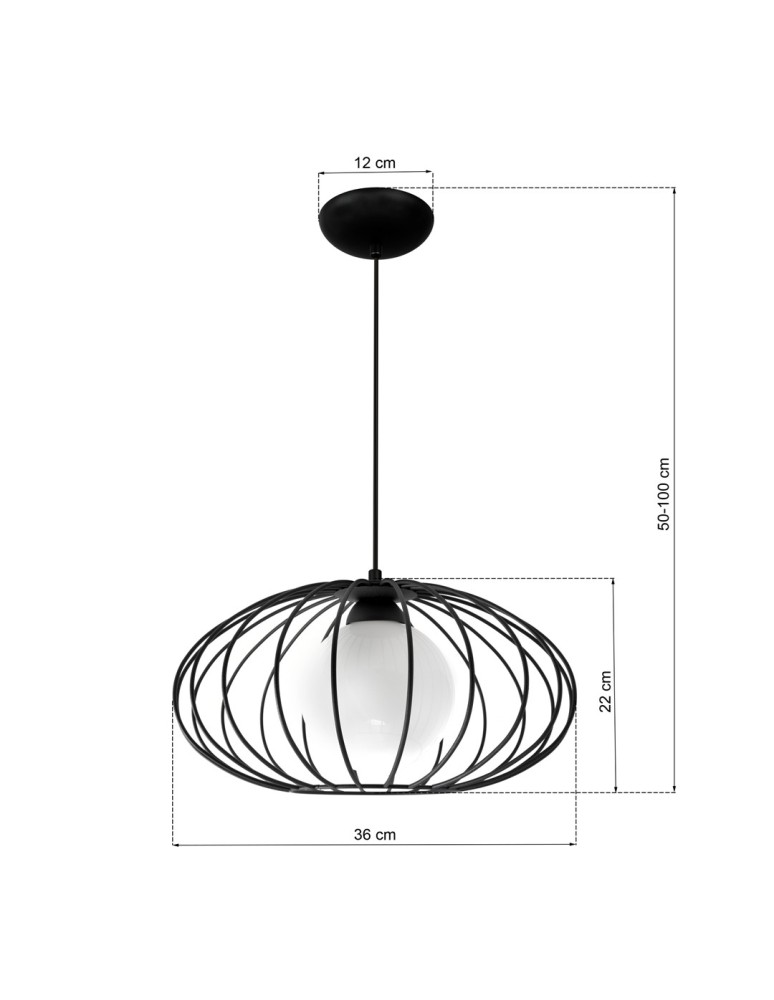 Milagro Lampa Wisząca KRONOS BLACK 1xE14 MLP4422 Milagro Lampa Wisząca KRONOS BLACK 1xE14 MLP4422