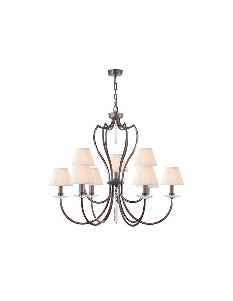 Żyrandole świecznikowe - Elstead PIMLICO 9x60W E14 PM9 DB Wisząca - product kolory-swiatla.pl 2