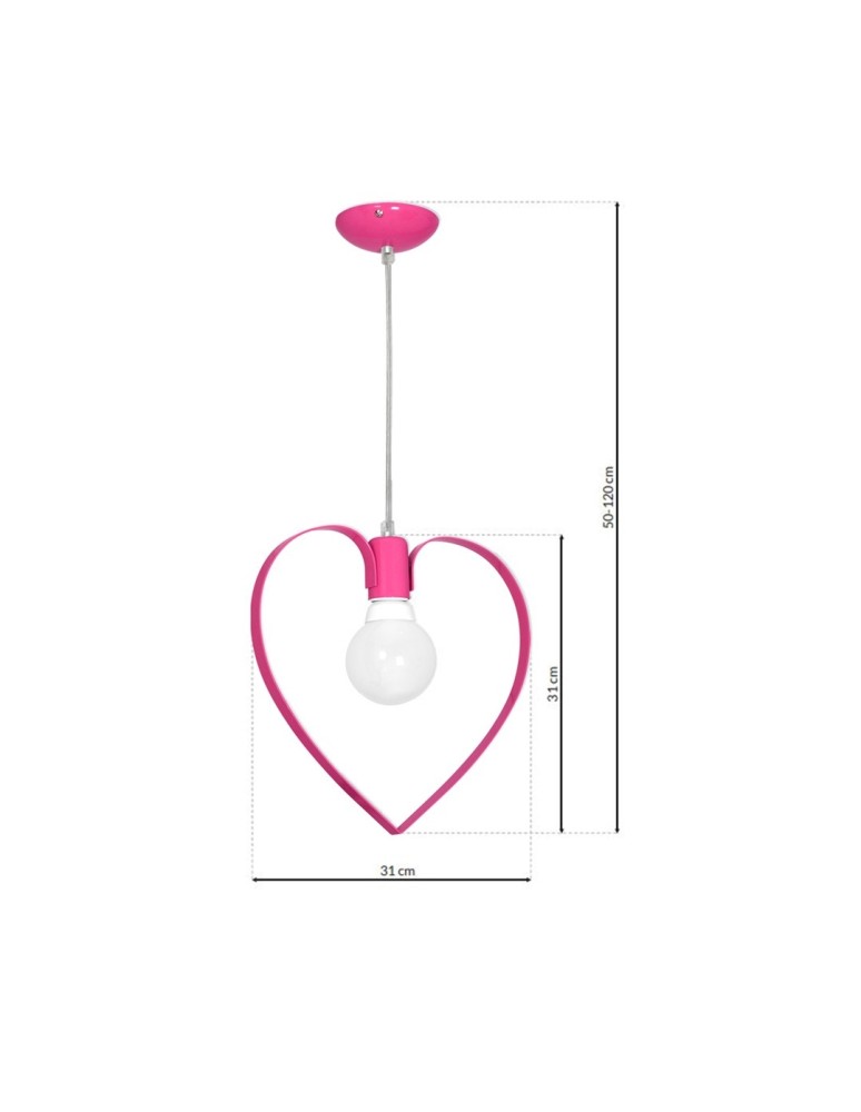 Milagro Lampa wisząca AMORE DARK PINK 1xE27 MLP9956 Milagro Lampa wisząca AMORE DARK PINK 1xE27 MLP9956