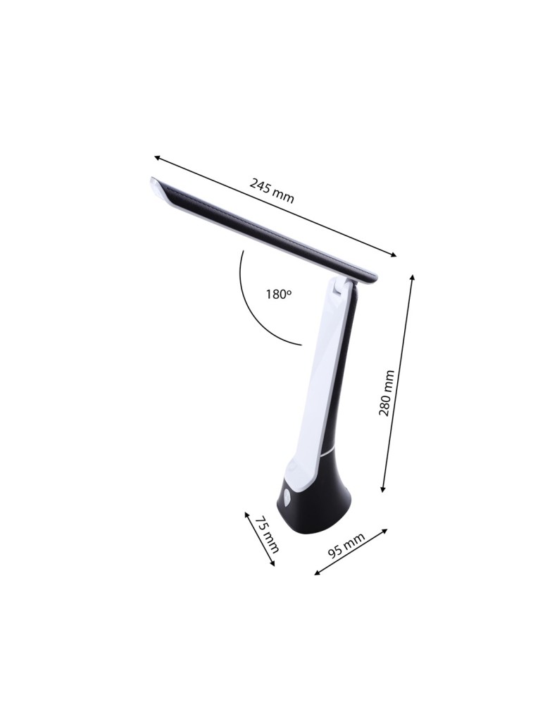 Milagro Lampa Biurkowa BLADE 5W LED Czarna ML4667 Milagro Lampa Biurkowa BLADE 5W LED Czarna ML4667