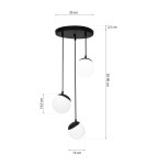 Lampy wiszące - Milagro Lampa wisząca SFERA BLACK 3xE14 MLP8868 - product 6