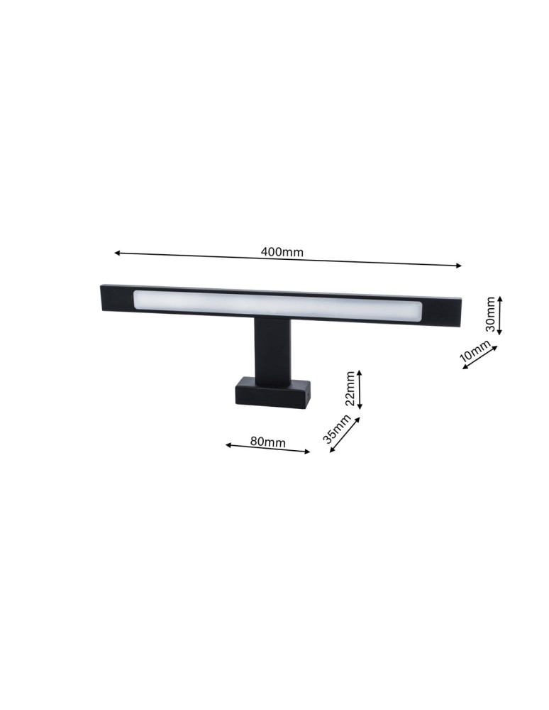Milagro Kinkiet SHINE BLACK 40cm 7W LED ML4379
