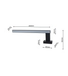 Milagro Kinkiet SHINE BLACK 45cm 11W LED ML4380 Milagro Kinkiet SHINE BLACK 45cm 11W LED ML4380