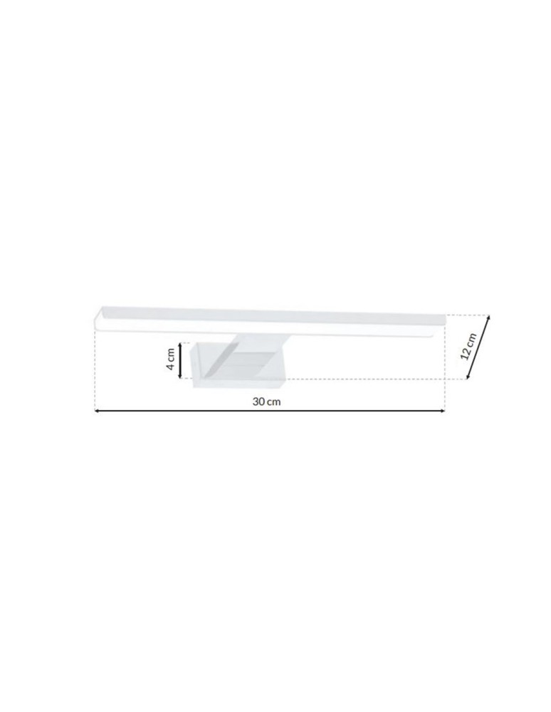 Milagro Kinkiet SHINE WHITE 30cm 7W LED ML3874 Milagro Kinkiet SHINE WHITE 30cm 7W LED ML3874
