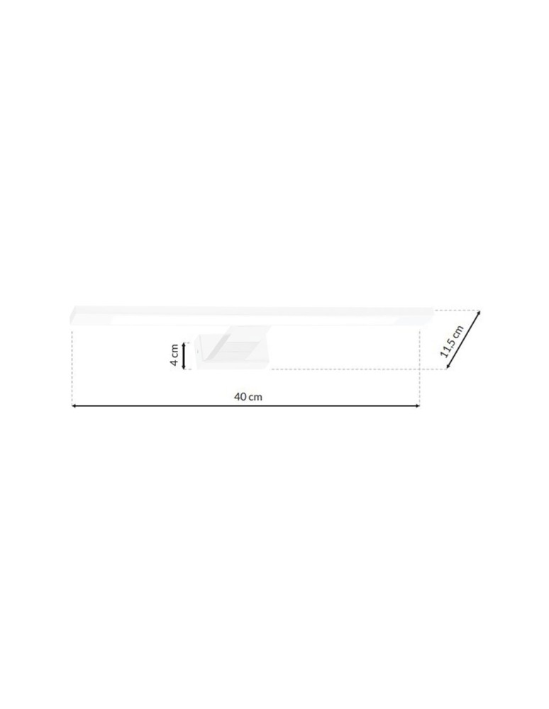 Milagro Kinkiet SHINE WHITE 40cm 7W LED ML3875 Milagro Kinkiet SHINE WHITE 40cm 7W LED ML3875