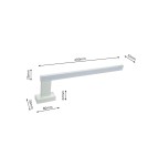 Milagro Kinkiet SHINE WHITE 45cm 11W LED ML3877 Milagro Kinkiet SHINE WHITE 45cm 11W LED ML3877