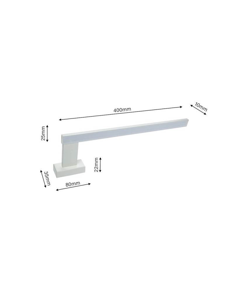 Milagro Kinkiet SHINE WHITE 45cm 11W LED ML3877 Milagro Kinkiet SHINE WHITE 45cm 11W LED ML3877