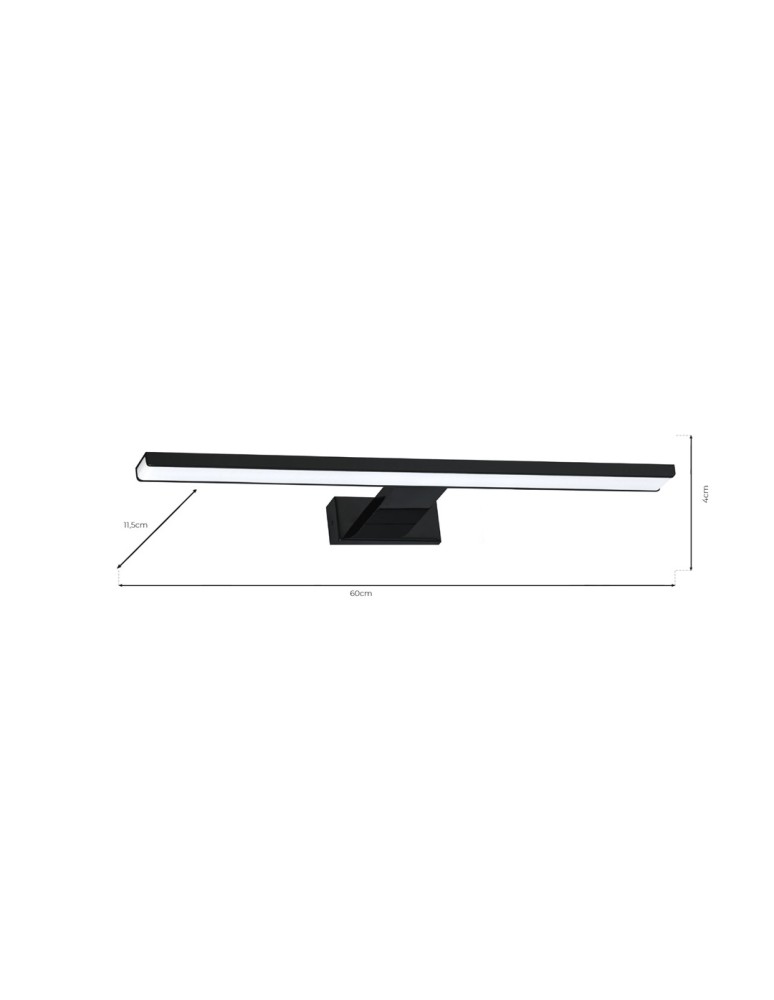 Milagro Kinkiet SHINE BLACK 60cm 13,8W LED ML4382 Milagro Kinkiet SHINE BLACK 60cm 13,8W LED ML4382