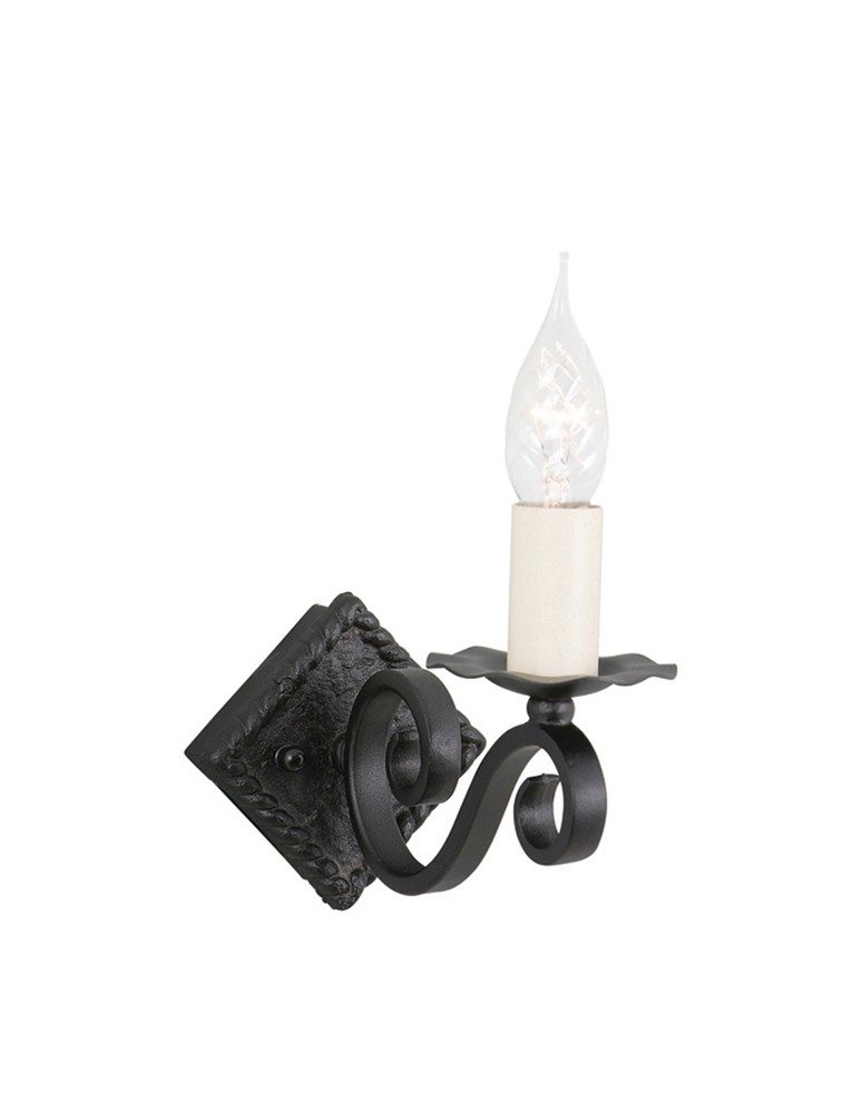 Kinkiety świecznikowe - Elstead Lighting Interior Kinkiet RECTORY 1x60W E14 RY1A BLACK - produkt kolory-swiatla.pl 1