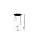 Lampy wiszące - Milagro Lampa wisząca SFERA 3xE14 MLP8884 - product 7