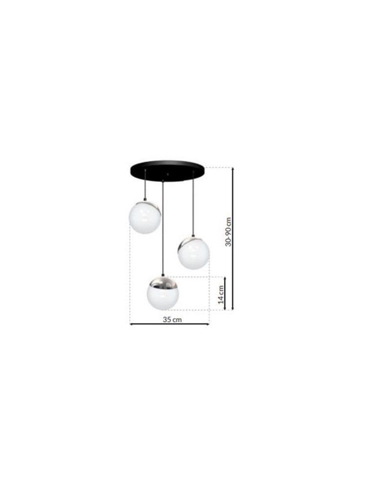 Milagro Lampa wisząca SFERA 3xE14 MLP8884