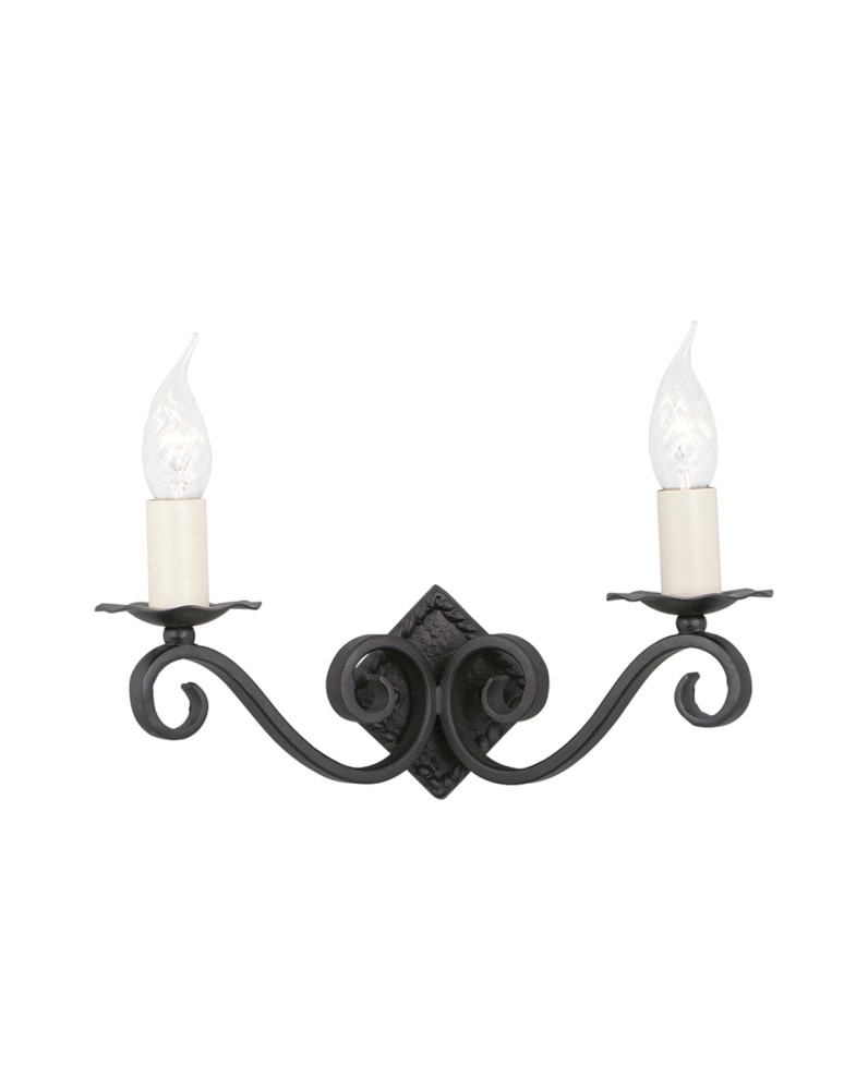 Kinkiety - Elstead Lighting Interior Kinkiet RECTORY 2x60W E14 RY2A BLACK - produkt kolory-swiatla.pl 1