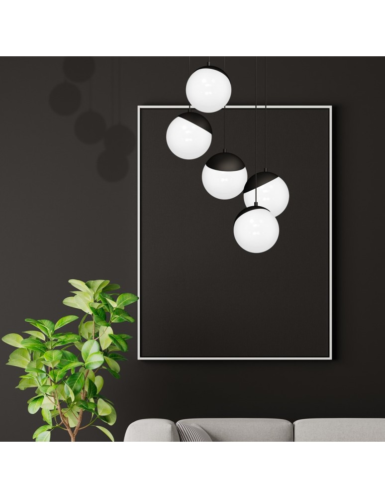 Milagro Lampa wisząca SFERA BLACK 5xE14 MLP8869 Milagro Lampa wisząca SFERA BLACK 5xE14 MLP8869