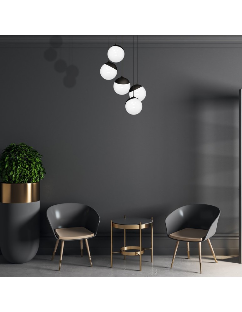 Milagro Lampa wisząca SFERA BLACK 5xE14 MLP8869 Milagro Lampa wisząca SFERA BLACK 5xE14 MLP8869