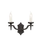 Kinkiety - Elstead Lighting Interior Kinkiet RECTORY 2x60W E14 RY2B BLACK - product 1