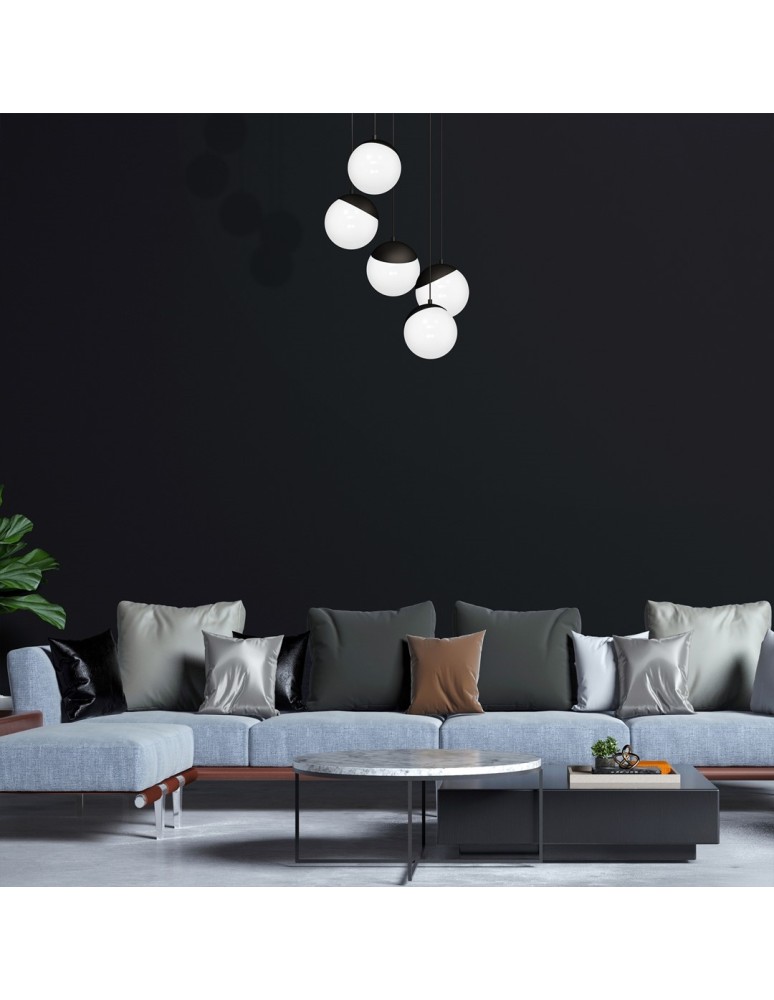 Milagro Lampa wisząca SFERA BLACK 5xE14 MLP8869 Milagro Lampa wisząca SFERA BLACK 5xE14 MLP8869