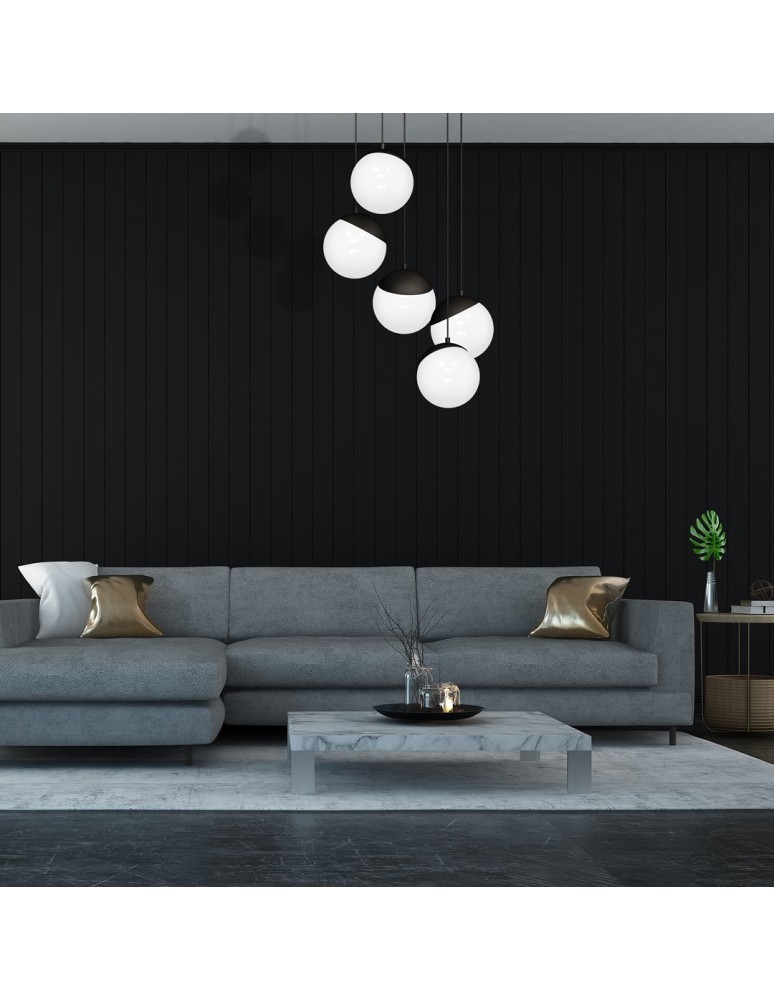 Milagro Lampa wisząca SFERA BLACK 5xE14 MLP8869 Milagro Lampa wisząca SFERA BLACK 5xE14 MLP8869