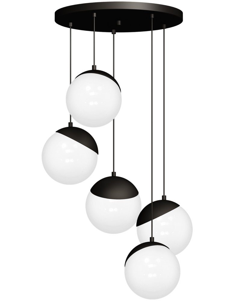 Milagro Lampa wisząca SFERA BLACK 5xE14 MLP8869 Milagro Lampa wisząca SFERA BLACK 5xE14 MLP8869