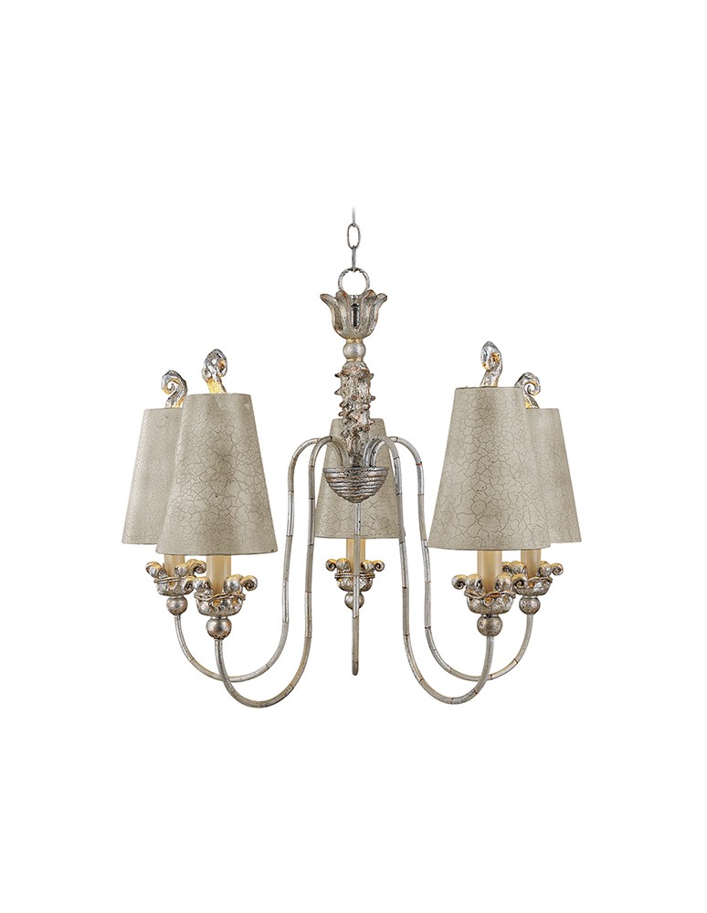 Żyrandole retro - Elstead Lighting Flambeau Wisząca REMI 5x60W E27 FB/REMI5 - produkt kolory-swiatla.pl 1