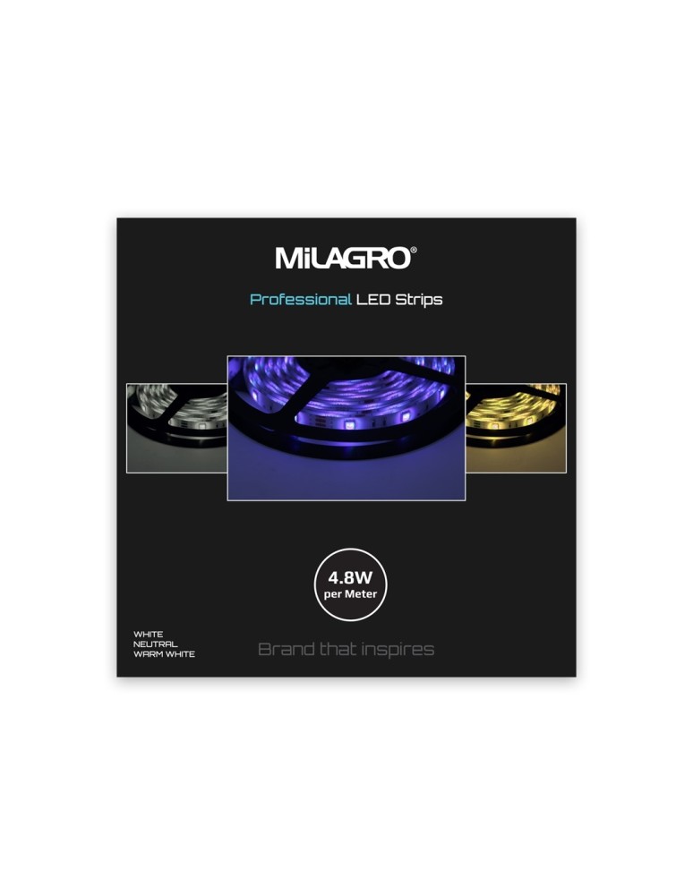 Milagro Taśma Pro 60 LED 24W 6000K IP65 5m ML4750 Milagro Taśma Pro 60 LED 24W 6000K IP65 5m ML4750