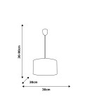 Lampy wiszące dziecięce - Milagro Lampa wisząca UNICORN 1xE27 MLP4941 - product 3