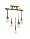 Milagro Lampa Wisząca JACK 5xE27 Dąb MLP4358