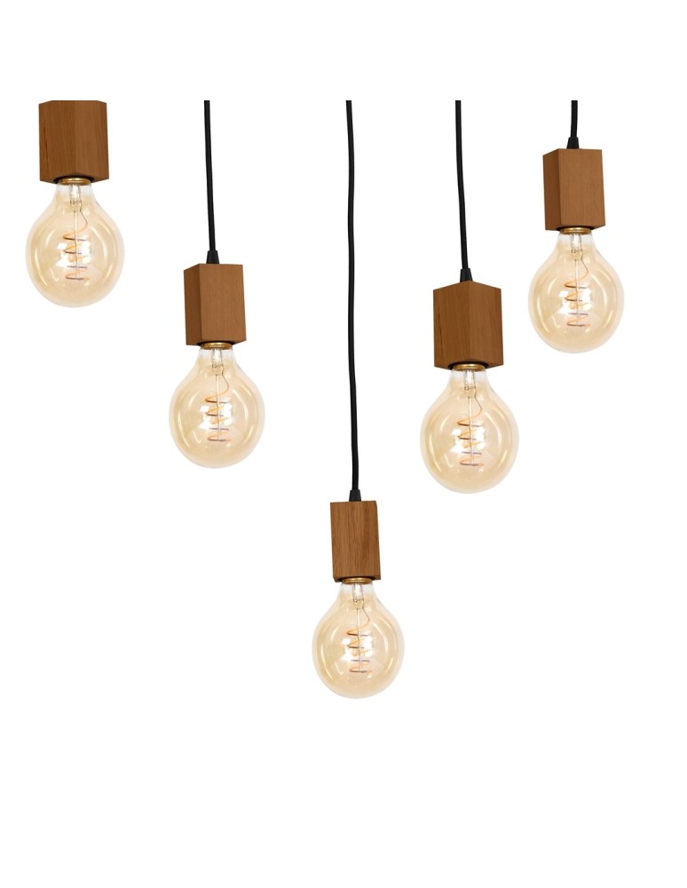 Milagro Lampa Wisząca JACK 5xE27 Dąb MLP4358 Milagro Lampa Wisząca JACK 5xE27 Dąb MLP4358