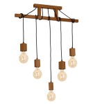 Milagro Lampa Wisząca JACK 5xE27 Dąb MLP4358 Milagro Lampa Wisząca JACK 5xE27 Dąb MLP4358