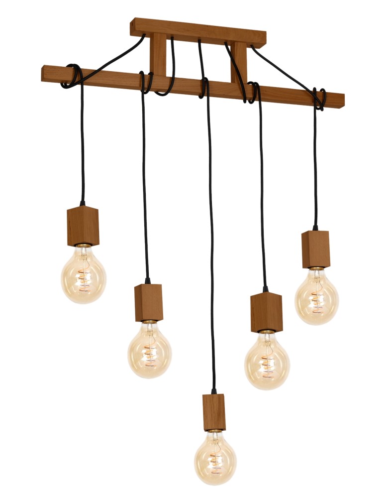 Milagro Lampa Wisząca JACK 5xE27 Dąb MLP4358 Milagro Lampa Wisząca JACK 5xE27 Dąb MLP4358