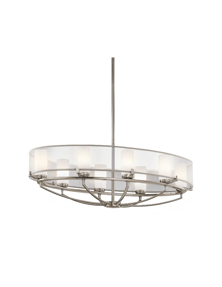Żyrandole nowoczesne - Kichler SALDANA OVAL 8x40W G9 KL/SALDANA8 Wisząca - produkt kolory-swiatla.pl 1