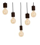 Milagro Lampa Wisząca JACK 5xE27 Orzech MLP4361 Milagro Lampa Wisząca JACK 5xE27 Orzech MLP4361