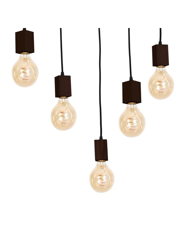 Milagro Lampa Wisząca JACK 5xE27 Orzech MLP4361 Milagro Lampa Wisząca JACK 5xE27 Orzech MLP4361