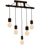 Milagro Lampa Wisząca JACK 5xE27 Orzech MLP4361 Milagro Lampa Wisząca JACK 5xE27 Orzech MLP4361